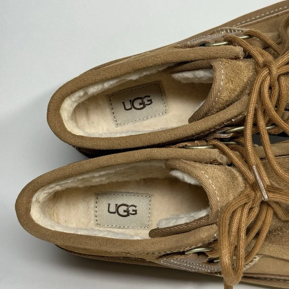 NEW UGG Men's Size 10 Brown Tan Suede Leather Hayden Mod Chukka Boots Lace‎ Up